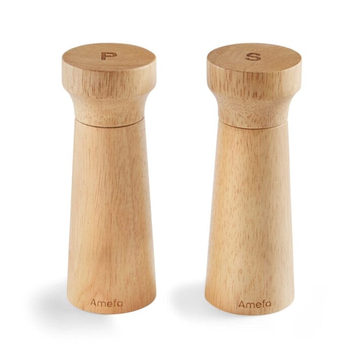 Amefa - Modern 2 piece Pepper&Salt mills set wood 15cm - in gift box Amefa