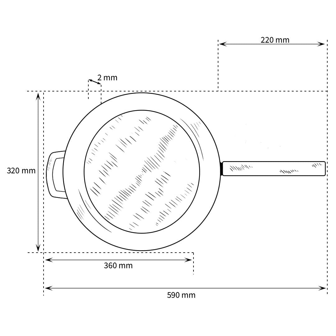 COMBEKK - Koekenpan 32CM Ceramic PRO SUS-Y Koekenpan Combekk