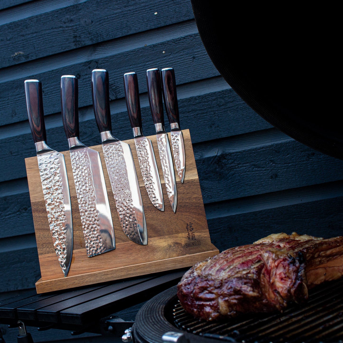 Hammered RVS Series - Gehamerd Japans RVS-staal - 6-delige messenset Messensets Shinrai Japan