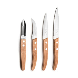 Lou laguiole - Coffret 4 couteaux à éplucher Forest - Bois Bezig met laden...