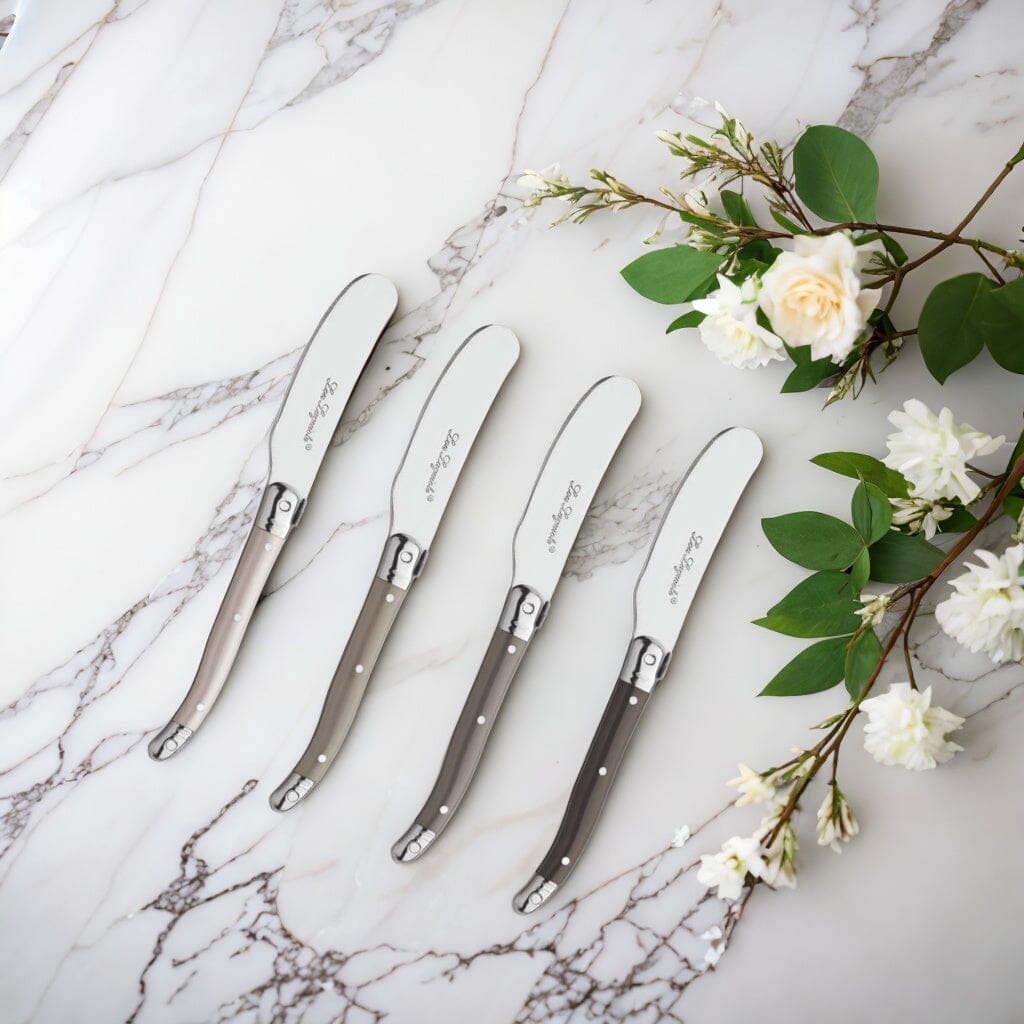 Lou Laguiole - Tradition 4-delige Botermessen set - Peper/Antreciet/Parel/Taupe Botermessen Lou Laguiole