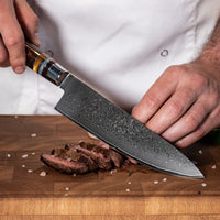 Micarta Jewels - Damascus Koksmes 20 cm Keukenmessen Shinrai Japan