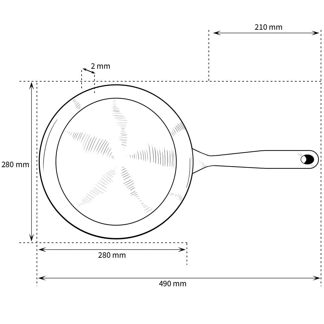 Satake - Koekenpan 28 cm anti-aanbaklaag Koekenpan Satake