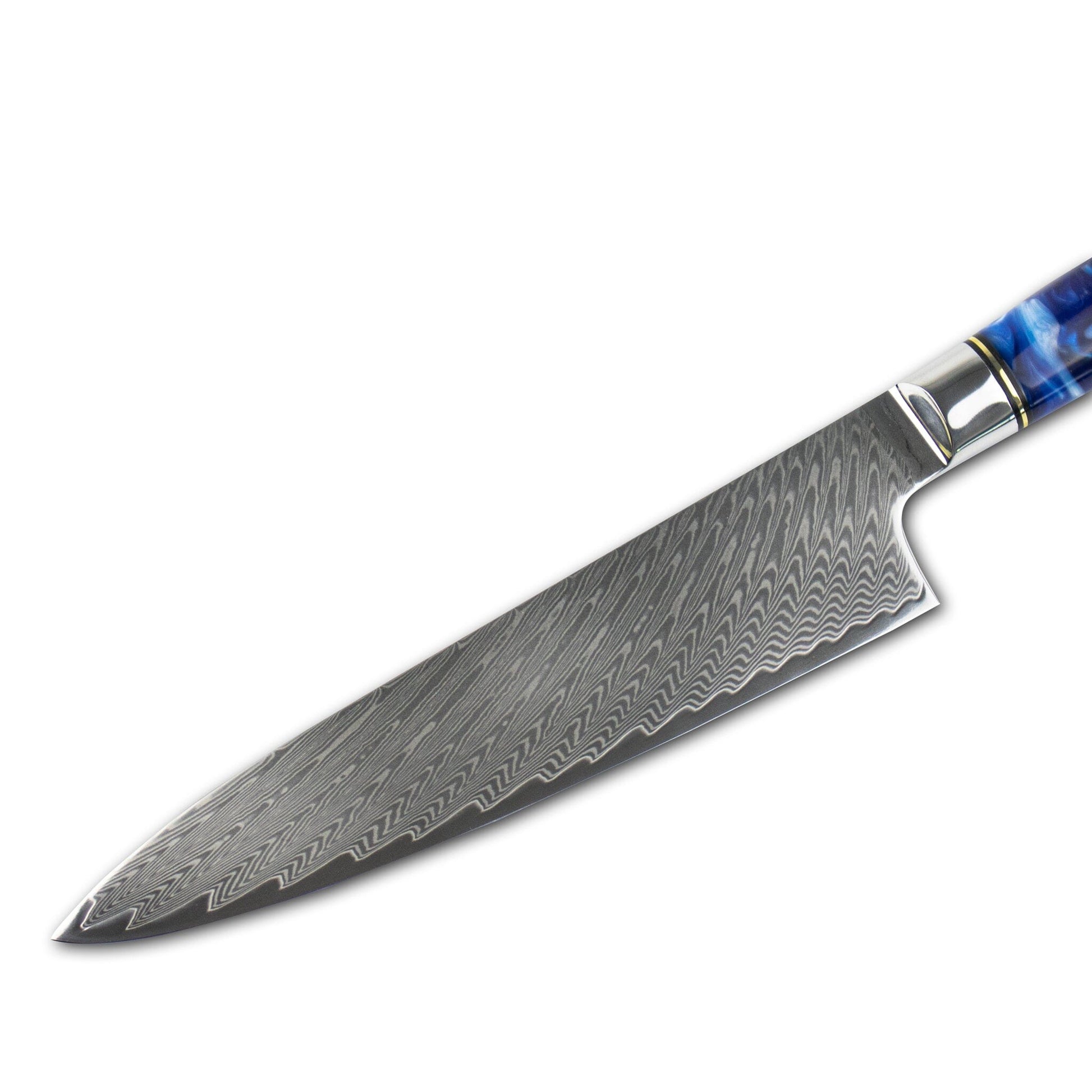 Shinrai Japan - Epoxy Sapphire 6-delige Damascus Messenset Messensets Shinrai Japan