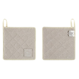 Witloft - Recycled Cotton Pot Holders (2 pcs.) - Sand Witloft - Gerecycled Katoen Pannenlappen (2 st.) - Zand Pannenlappen Witloft