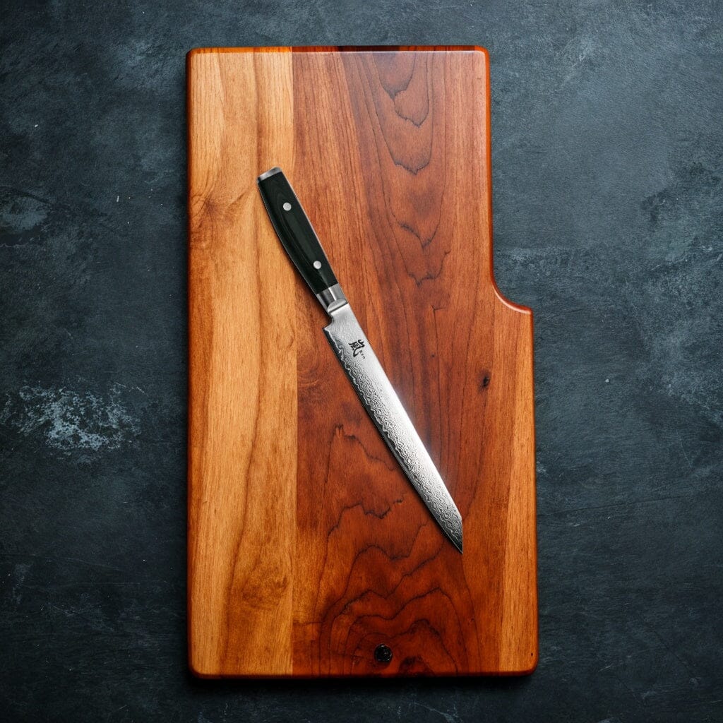 Yaxell Ran Fileermes / Sushimes 25,5 cm 69 laags roestvrij damast staal met canvas-micarta heft Yaxell