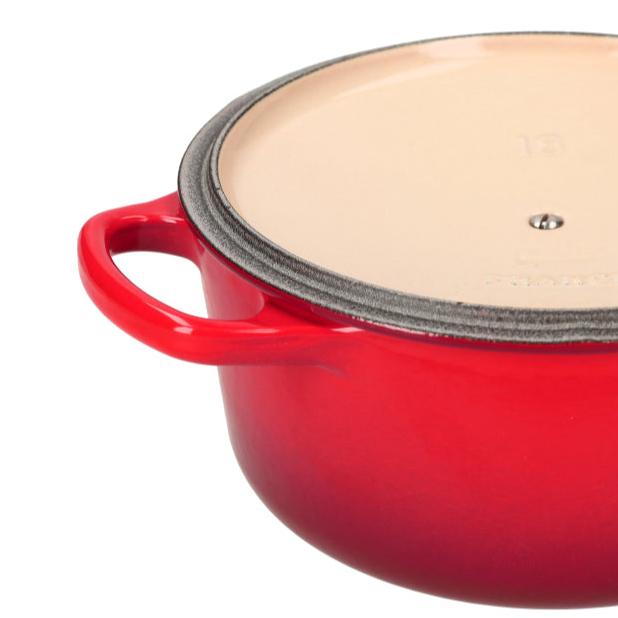 LeCreuset - Roast- / Stew pan Signature round Cherry red 24cm 4.2l