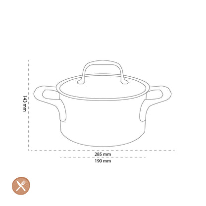 Demeyere - Atlantis 7 Casserole avec couvercle 18 cm