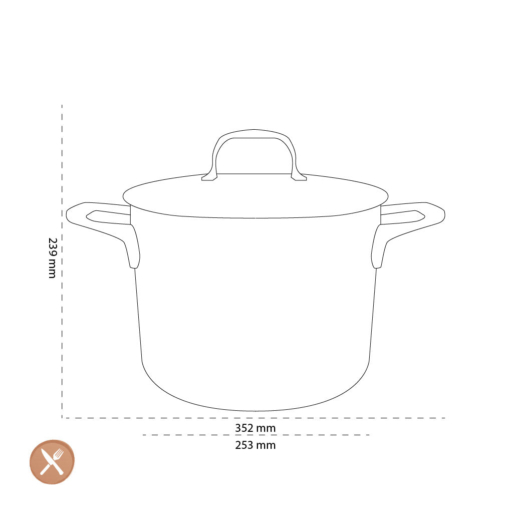 Demeyere - Atlantis 7 High saucepan with lid 24 cm