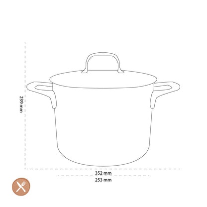 Demeyere - Atlantis 7 High saucepan with lid 24 cm