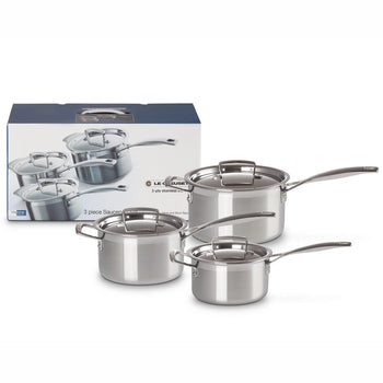 Le Creuset - Stainless steel saucepan set (3-piece)