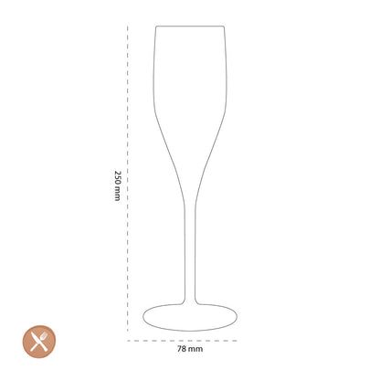 Leonardo - POESIA Champagne Glasses 250ml - Pack of 6