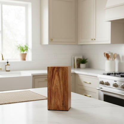 Shinrai Knives - Magnetic Knife Block Rotate - Acacia wood