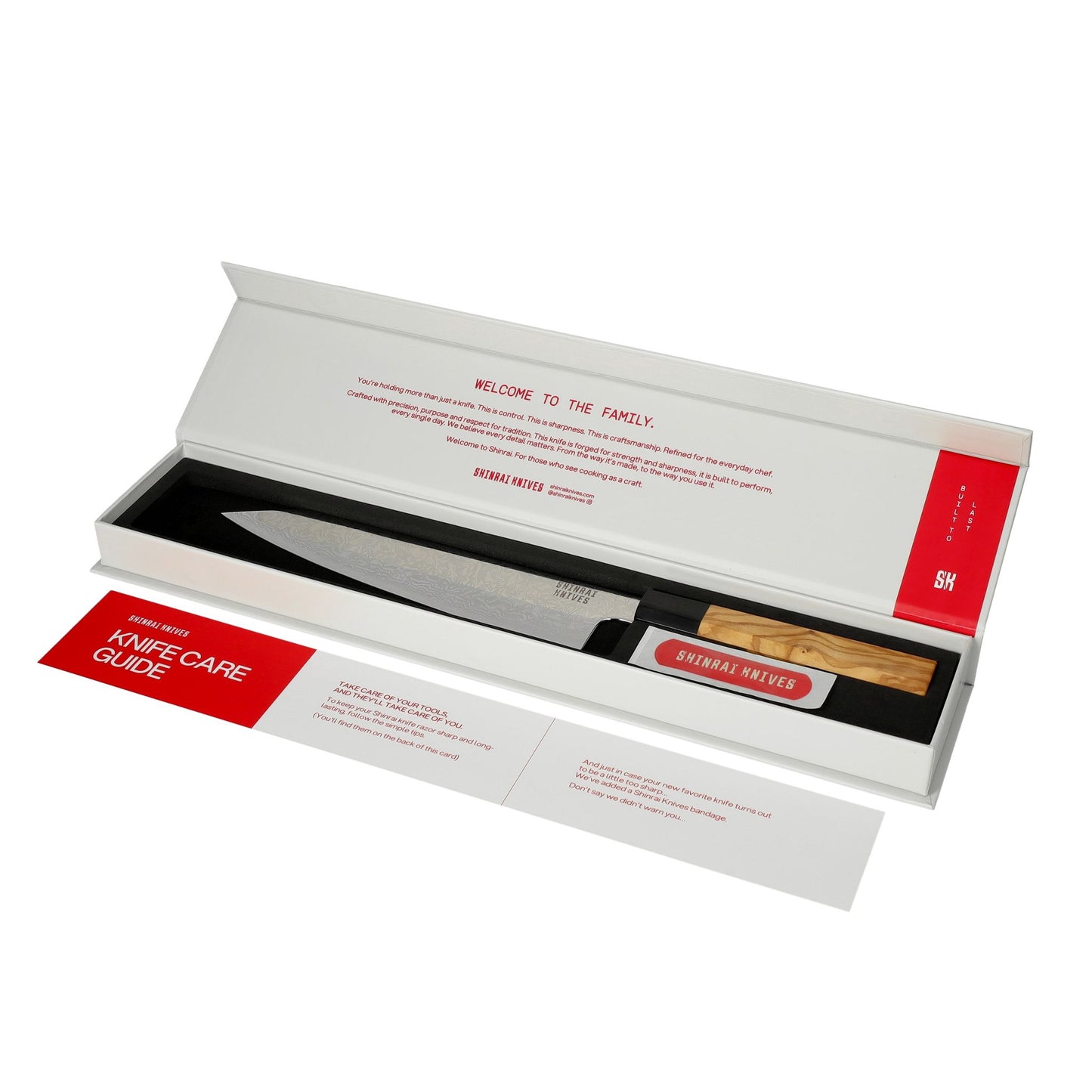 Shinrai Knives - Ensemble de couteaux Damas 7 pièces Takumi Kaza