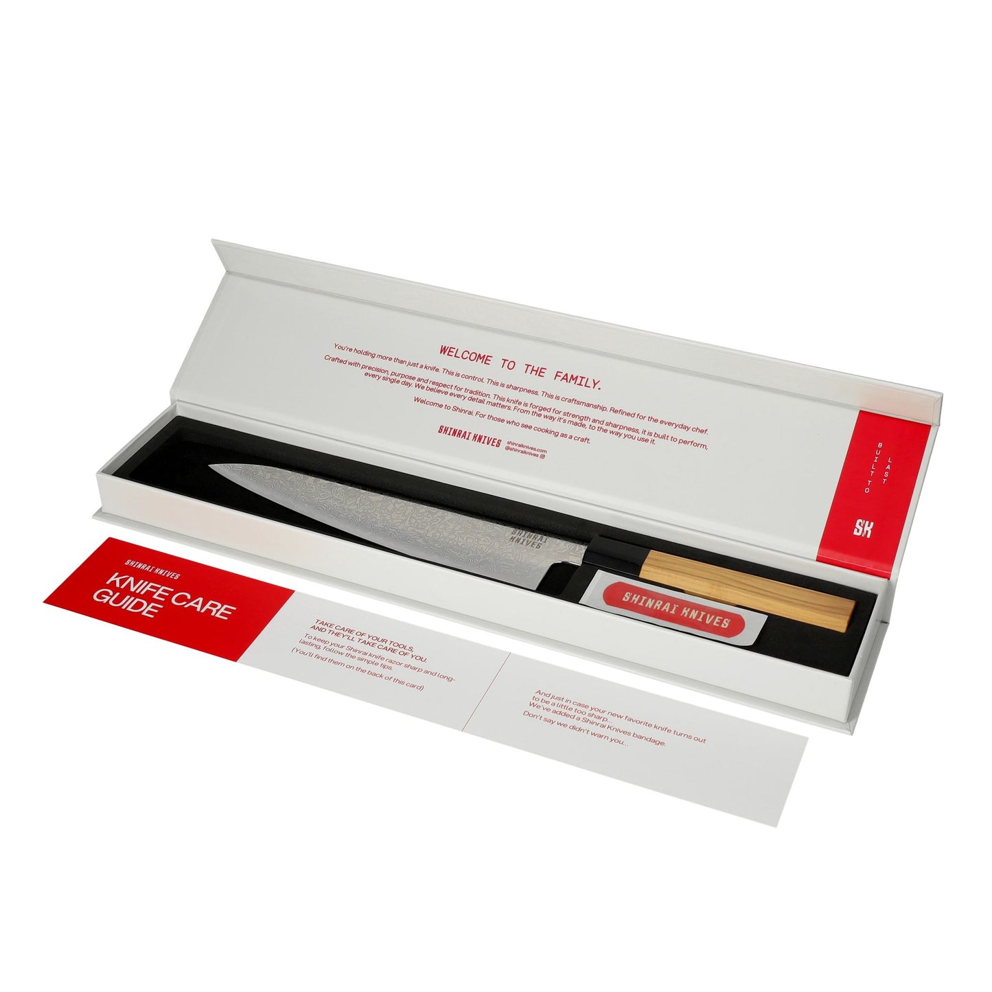 Shinrai Knives - Ensemble de couteaux Damas 7 pièces Takumi Kaza