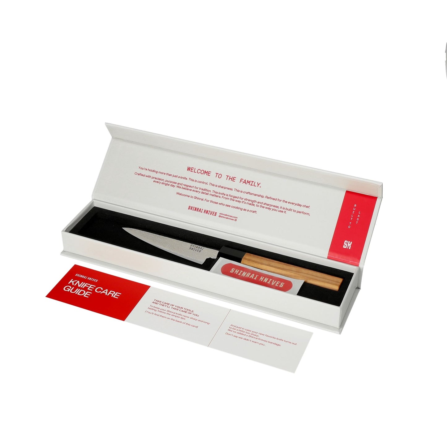 Shinrai Knives - Ensemble de couteaux Damas 7 pièces Takumi Kaza