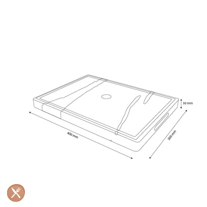 Shinrai Knives - Epoxy Sapphire Cutting Board Olive Wood - 40 x 30 x 3 cm