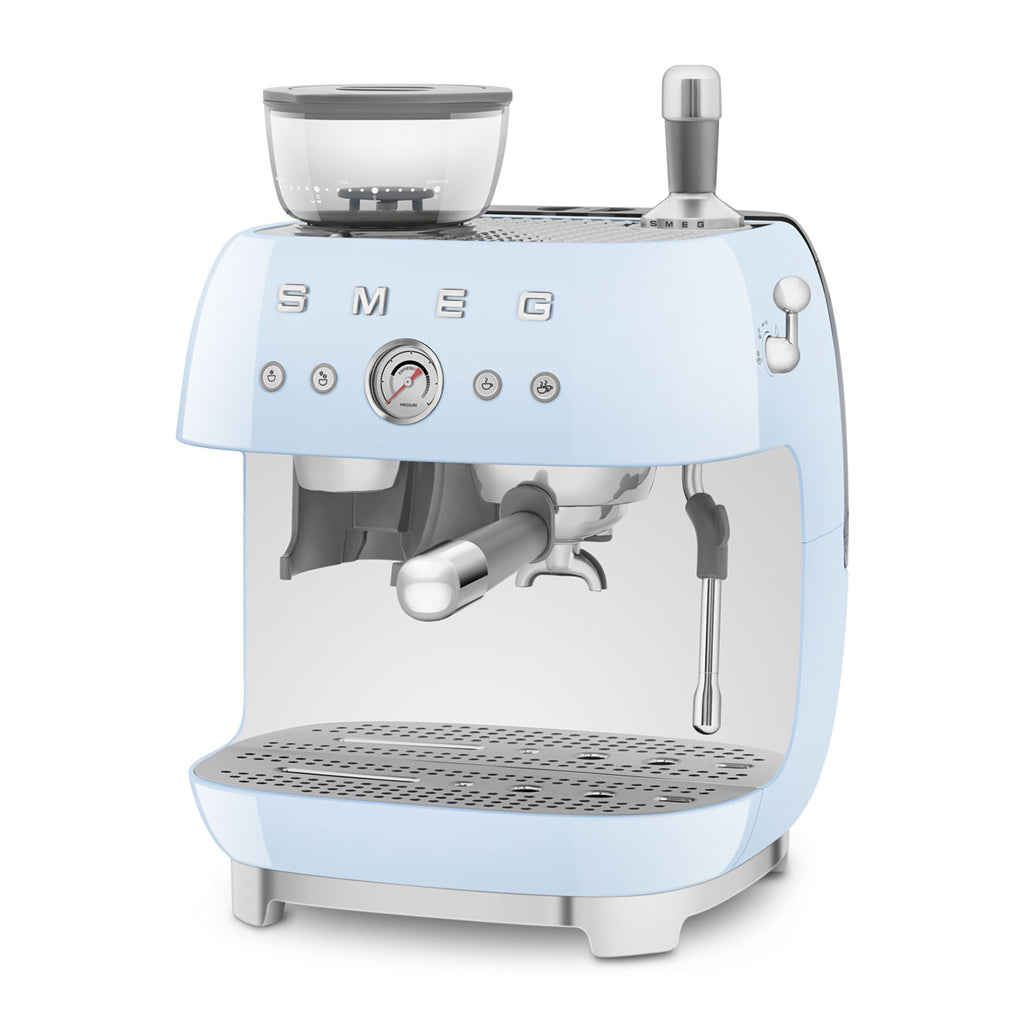 Smeg - Espresso Machine | Pastel Blue | 1950s | Manual espresso machine with integrated bean grinder