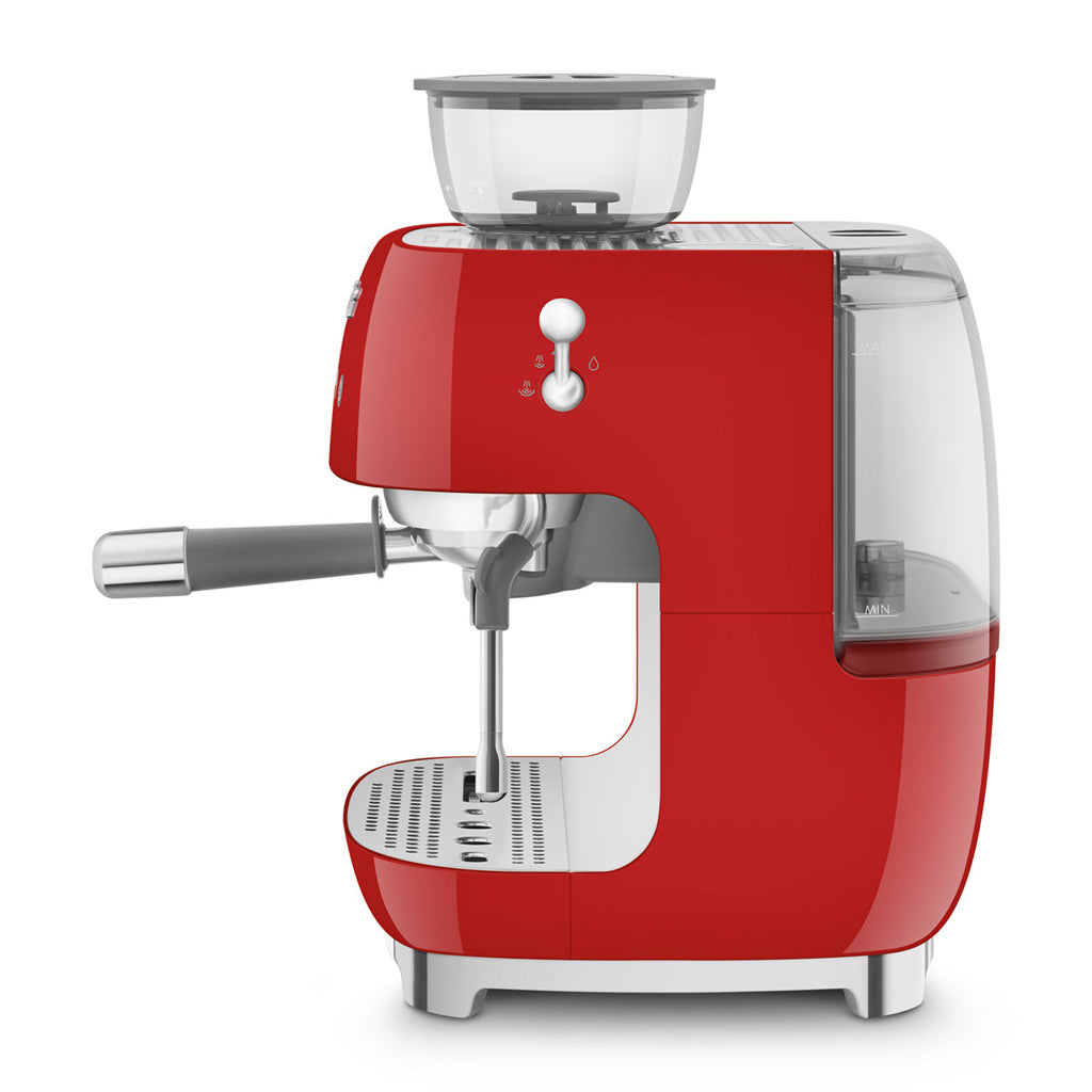 Smeg - Espresso Machine | Red | 1950s | Manual espresso machine with integrated bean grinder