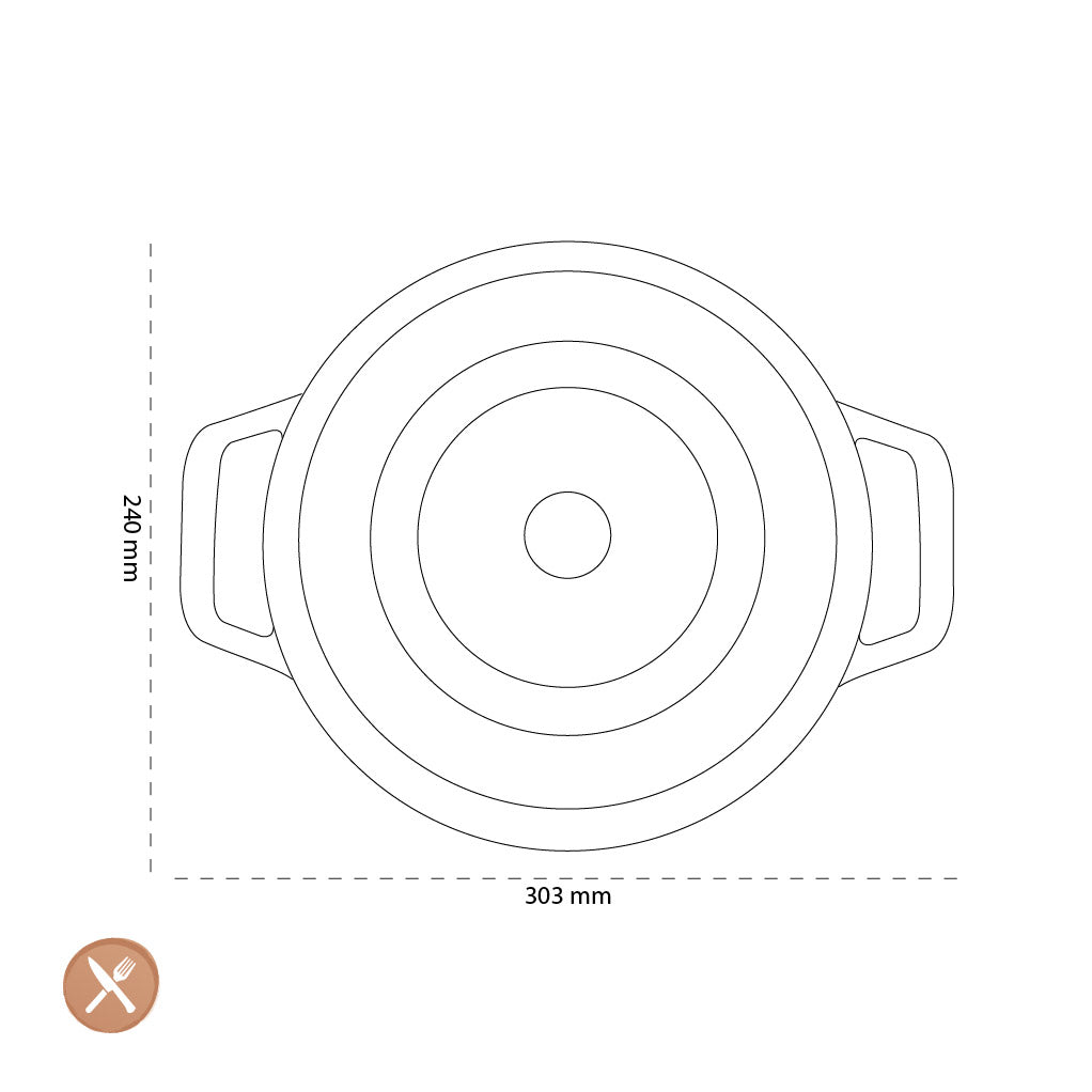 Staub - Round cocotte 24 cm - eucalyptus