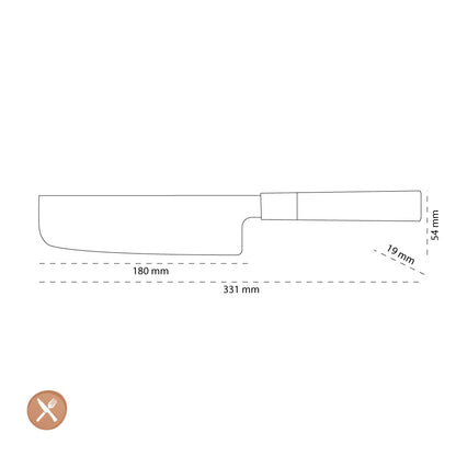 Shinrai Japan - Takumi Kaza Damascus Nakirimes 18 cm