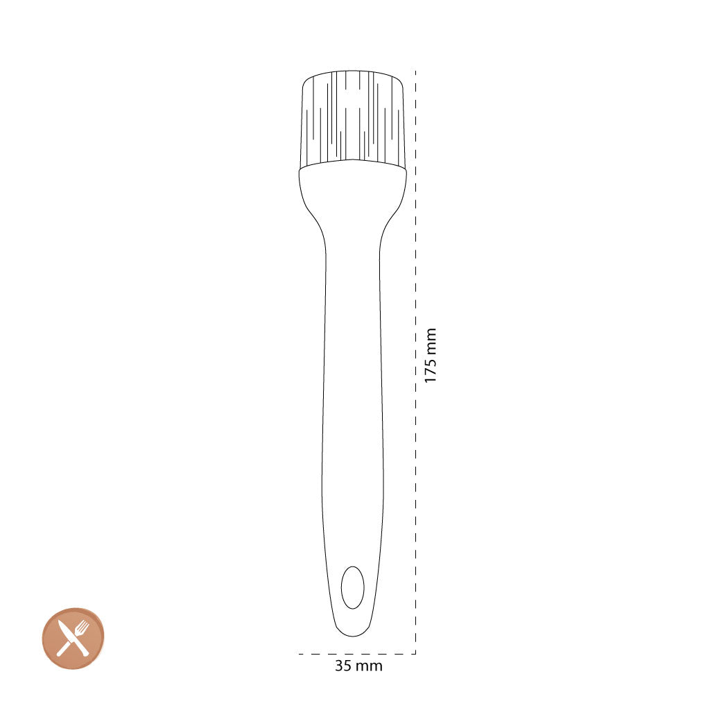 Outils2Cook - Brosse Silicone Muscade Gris