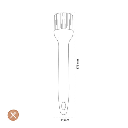 Outils2Cook - Brosse Silicone Muscade Gris