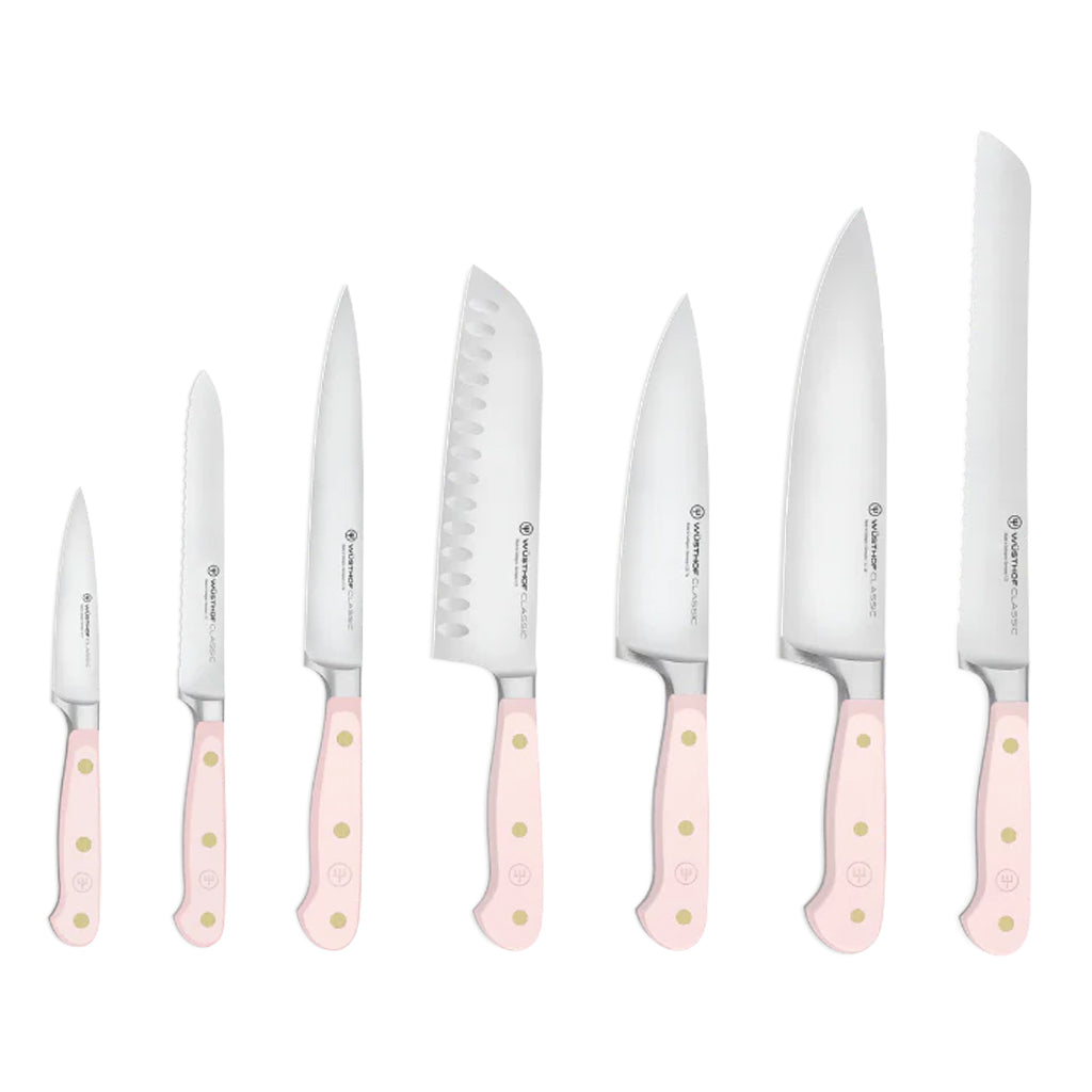 Wusthof - Classic Colour 7-piece knife set with block Pink Himalayan Salt