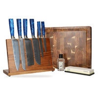 Shinrai Knives - Mega Bundle Damascus Print Sapphire - Tout ce dont vous avez besoin