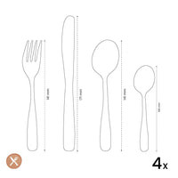 Amefa - Safari 4-delig Kinderbestek Kinderbestek Amefa 