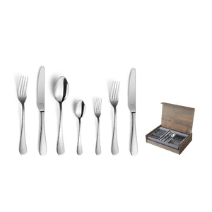 Amefa - Sierra Coffret de couverts 84 pièces pour 12 personnes, finition brillante, dans un coffret de luxe
