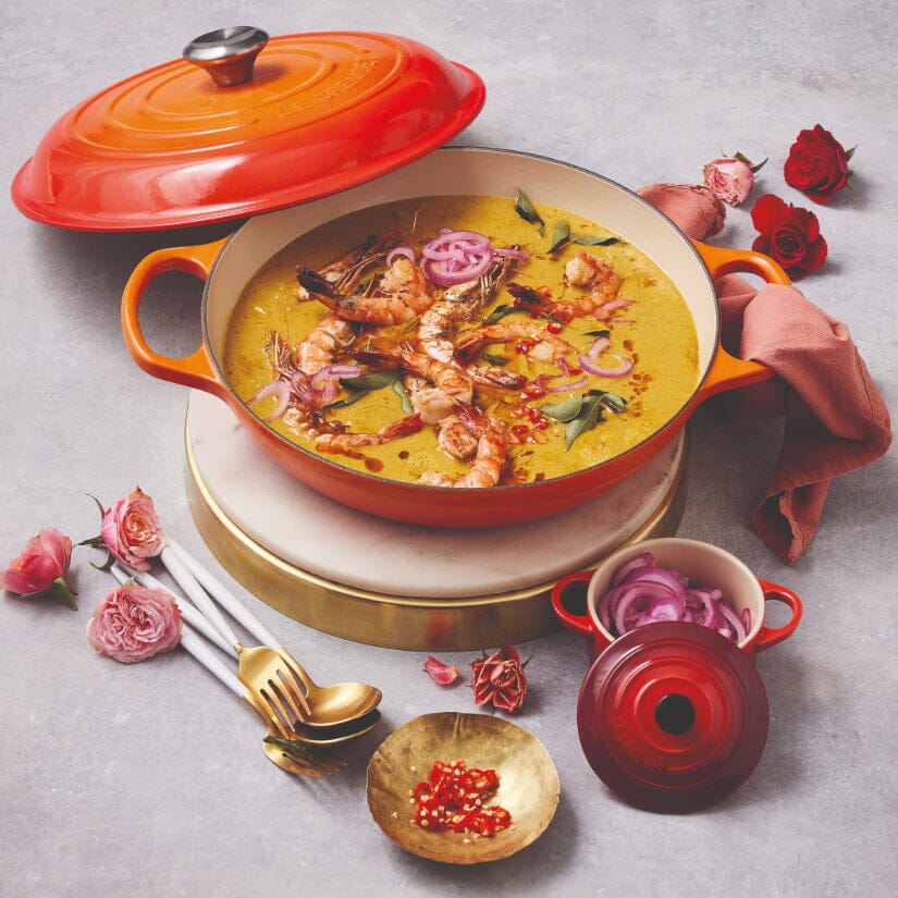 Cocotte Le Creuset Campagnard Orange Rouge 26 cm Cocotte Le Creuset