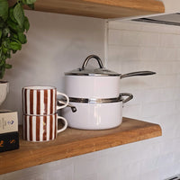 Cook & Pan - Honey Go Ivory Steelpan 18 cm met glazen deksel Cook & Pan 