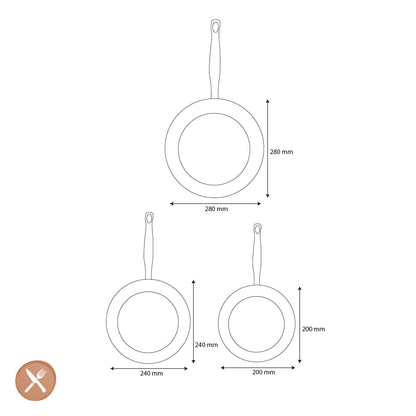 GreenPan - Barcelona Pro 3-delige Koekenpannenset 20/24/28 cm Pannenset GreenPan 