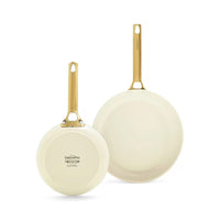 GreenPan - Padova Cream White Set de 2 poêles avec revêtement antiadhésif en céramique 20/26 cm Ensemble de poêles GreenPan