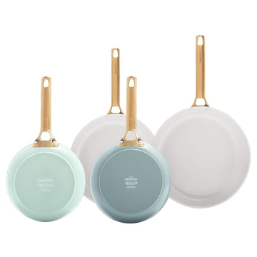 GreenPan - Padova Smokey Blue/Mint Green 4-delige Koekenpannenset 20/26/28 cm Pannenset GreenPan 