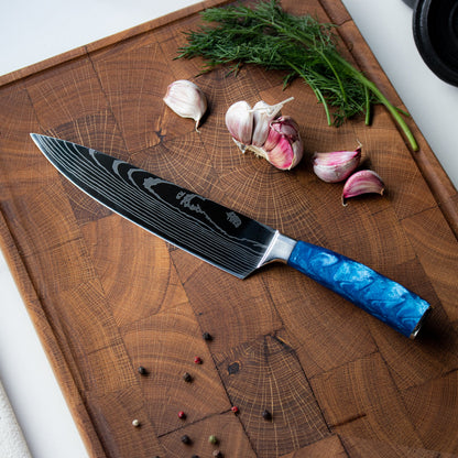 Epoxy Sapphire Damascus Print - Combideal XXL
