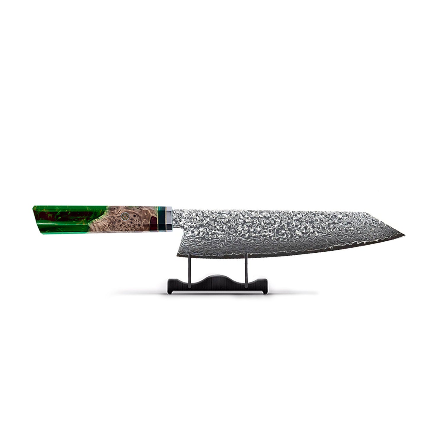 Shinrai Japon - Octogone Émeraude Damas Kiritsuke 23 cm - Édition Spéciale