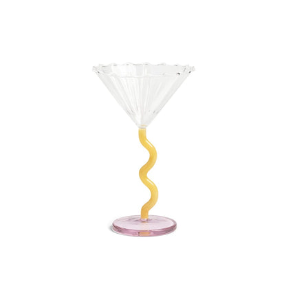 &Klevering - Coupe curve karamel set van 2 Cocktail glazen &Klevering 