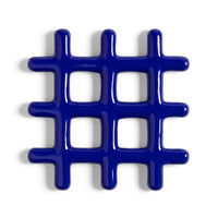 &Klevering - Onderzetter - Grid - Blauw Onderzetter &Klevering 