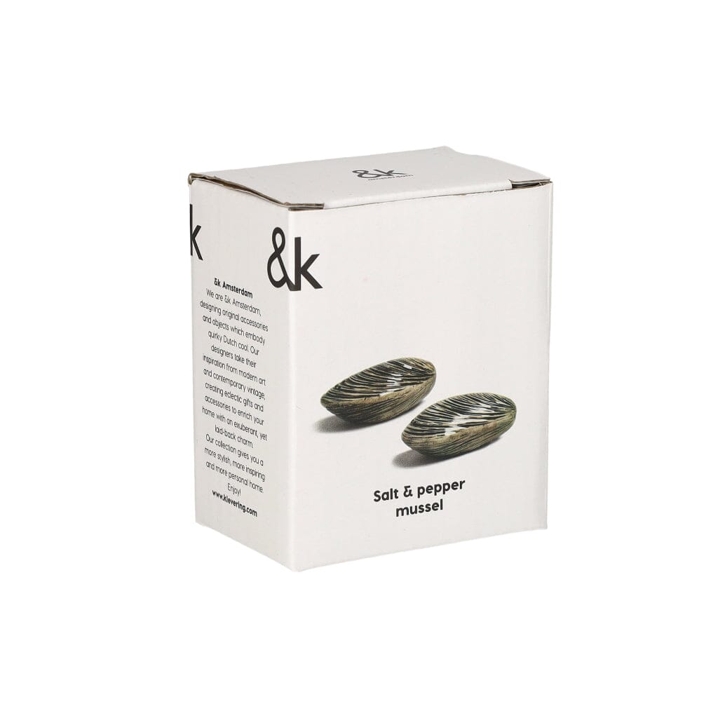 &Klevering - Zout & peper mossel Peper- en zout set &Klevering 