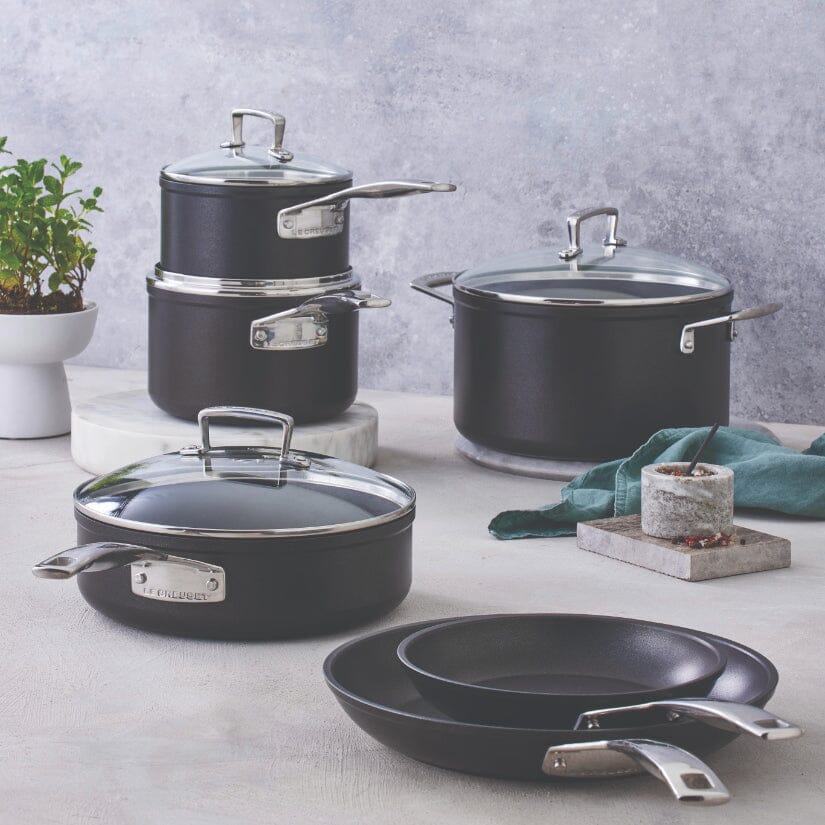 Le Creuset - Cocotte avec revêtement antiadhésif et couvercle en verre