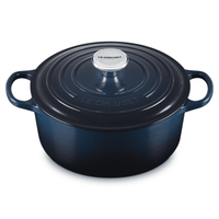 Poêle ronde Le Creuset en fonte émaillée - Nuit - 28 cm