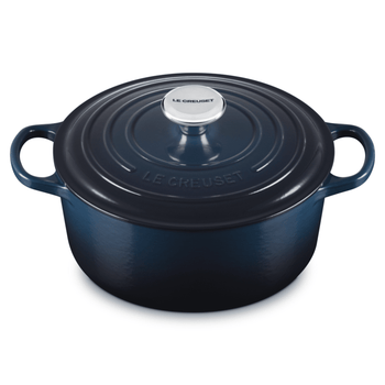 Le Creuset - Braadpan Rond in Geëmailleerd Gietijzer - Nuit - 28 cm Braadpan Le Creuset 