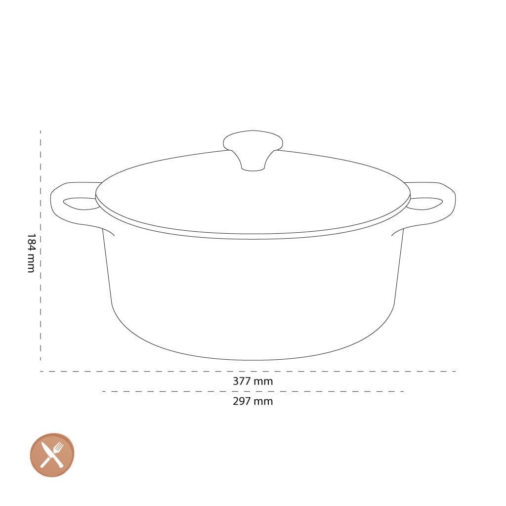 Le Creuset - Braadpan Signature rond Mat Zwart 28cm 6,7l (zwart interieur) Le Creuset 