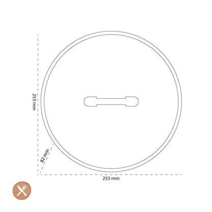 Le Creuset - Glazen Deksel passend op gietijzer en anti-aanbak 24cm Pannendeksel Le Creuset 