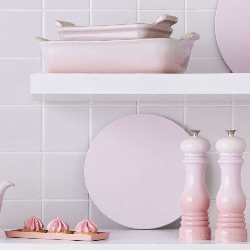 Plat à four rectangulaire Heritage Le Creuset rose coquillage 26 x 19 cm