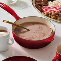 Le Creuset - Holly Collection sauspan ø 21 cm gietijzer Rood Sauspan Le Creuset 