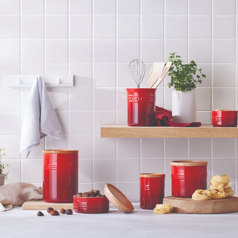Le Creuset - Porte-ustensiles de cuisine rouge cerise 15 cm 1,1 l 