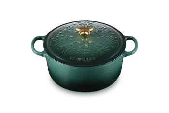 Le Creuset - Noel braadpan 4,2 liter ø 24 cm gietijzer groen Braadpan Le Creuset 